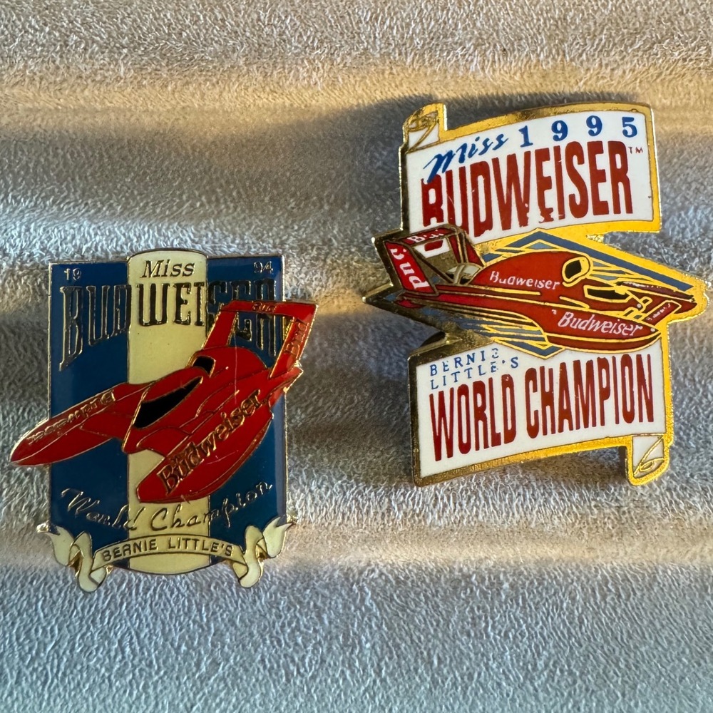 Budweiser Racing Pins 1994 1995 Miss Budweiser World Champion Hydroplane